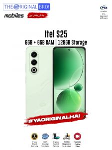 Itel S25 - 6GB RAM - 128GB Storage - PTA Approved - 1 Year Warranty - Green - The Original Bro Mobiles - TOB40